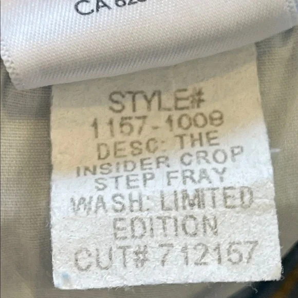 Mother The Insider Crop Step Fray Jeans – Limited Edition Wash, Size 24 (NWT) - Picture 8 of 13